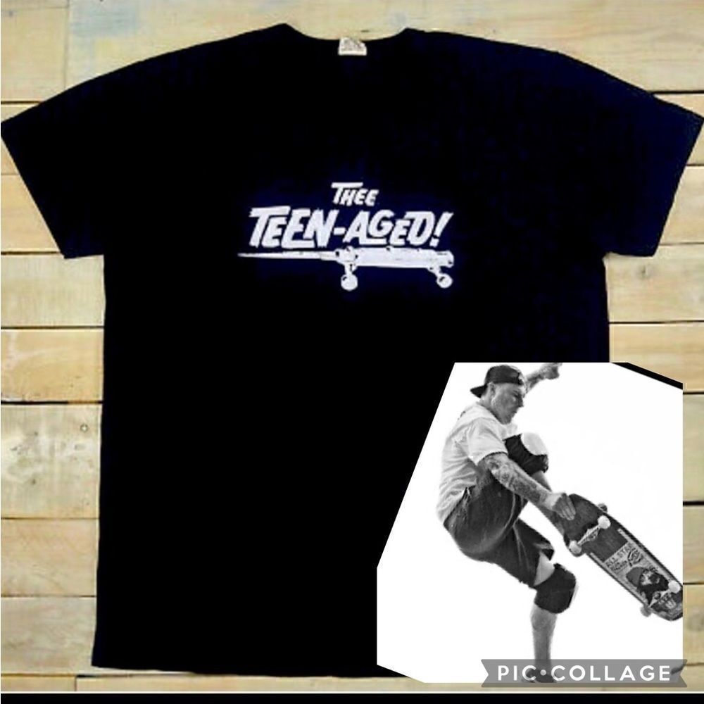THEE TEEN AGED! Skateboard Switchblade tee shirt